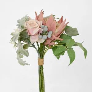 Protea Rose Dusty Miller Mix Bouquet 40cm Pink by Florabelle Living, a Plants for sale on Style Sourcebook