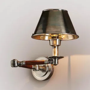 Benton Wall Light with Metal Shade Antique Silver by Emac & Lawton, a Wall Lighting for sale on Style Sourcebook