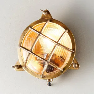Palmerston Outdoor Wall Light Brass by Emac & Lawton, a Wall Lighting for sale on Style Sourcebook