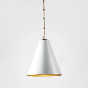 Monte Carlo Ceiling Pendant Small White and Brass by Emac & Lawton, a Pendant Lighting for sale on Style Sourcebook