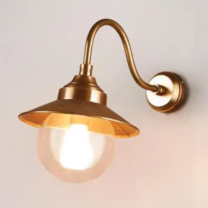 Zermatt Outdoor Wall Light Antique Brass by Emac & Lawton, a Wall Lighting for sale on Style Sourcebook