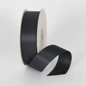 Charcoal 91.4m - 25mm Double Sided Satin Ribbon P077 by JMC FLORALS, a Plants for sale on Style Sourcebook