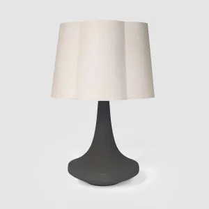 Soren Table Lamp & Linen Shade Black by Emac & Lawton, a Table & Bedside Lamps for sale on Style Sourcebook