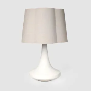 Soren Table Lamp & Linen Shade White by Emac & Lawton, a Table & Bedside Lamps for sale on Style Sourcebook