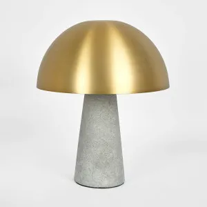 Degraves Concrete & Brass Table Lamp & Shade by Emac & Lawton, a Table & Bedside Lamps for sale on Style Sourcebook