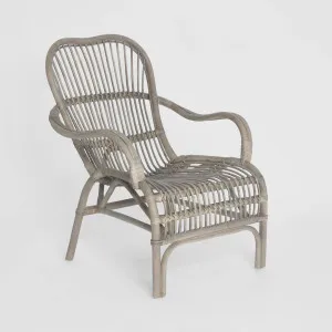 Seville Rattan Armchair Kubu Grey by Florabelle Living, a Chairs for sale on Style Sourcebook