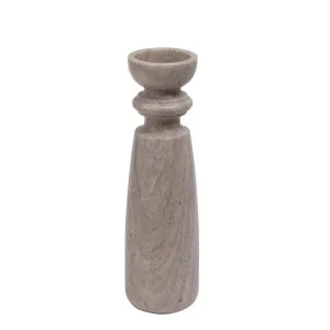 Santiago Marble Candle Stand Large Brown by Florabelle Living, a Candle Holders for sale on Style Sourcebook