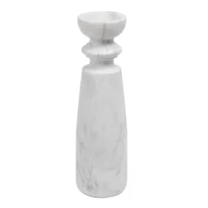 Santiago Marble Candle Stick Extra Large White by Florabelle Living, a Trays for sale on Style Sourcebook