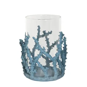 Coral Candle Holder Large Blue by Florabelle Living, a Candle Holders for sale on Style Sourcebook