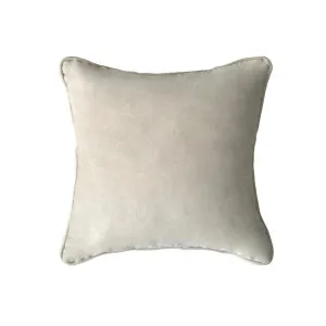 55cm Throw Cushion Cream Velvet by OneWorld Collection, a Cushions, Decorative Pillows for sale on Style Sourcebook