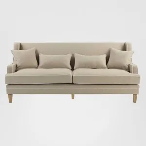 Bondi Hamptons 3 Seat Sofa Natural/White Piping by OneWorld Collection, a Sofas for sale on Style Sourcebook