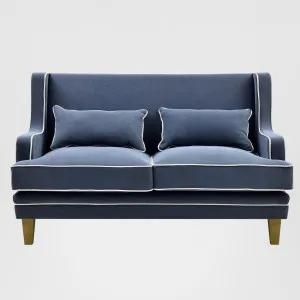 Bondi Hamptons 2 Seat Sofa Navy W/White Piping by OneWorld Collection, a Sofas for sale on Style Sourcebook