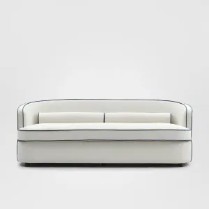 Brighton Hamptons 3 seat sofa Ivory with blue piping by OneWorld Collection, a Sofas for sale on Style Sourcebook