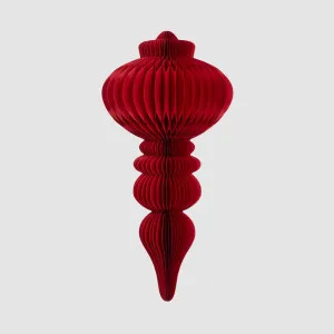 Paper Crest Finial Decoration Red by Vixen & Velvet, a Christmas for sale on Style Sourcebook
