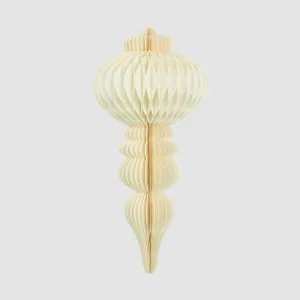 Paper Crest Finial Decoration White by Vixen & Velvet, a Christmas for sale on Style Sourcebook