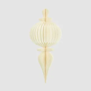 Paper Bulb Finial Decoration White by Vixen & Velvet, a Christmas for sale on Style Sourcebook