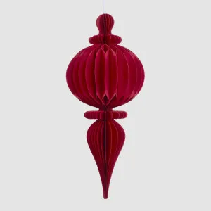 Paper Bulb Finial Decoration Red by Vixen & Velvet, a Christmas for sale on Style Sourcebook