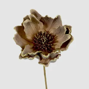 Glitter Peony Stem Brown by Vixen & Velvet, a Christmas for sale on Style Sourcebook