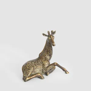 Melman Sitting Giraffe Small Antique Finish by Florabelle Living, a Statues & Ornaments for sale on Style Sourcebook