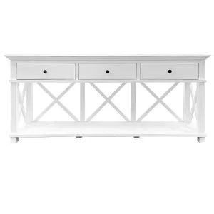 Sorrento 3 Drawer 190 cm Hamptons Console White by OneWorld Collection, a Console Table for sale on Style Sourcebook