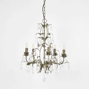 Taupe Chandelier Medium by OneWorld Collection, a Chandeliers for sale on Style Sourcebook