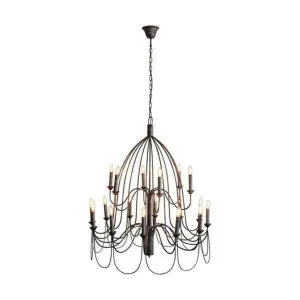 Large Arm Taupe Chandelier by OneWorld Collection, a Pendant Lighting for sale on Style Sourcebook