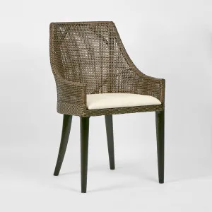 Charlotte Rattan Dining Chair Soil Brown by OneWorld Collection, a Dining Chairs for sale on Style Sourcebook