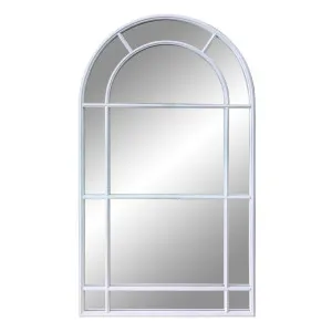 Milo Medium Iron Arched Mirror White by OneWorld Collection, a Mirrors for sale on Style Sourcebook