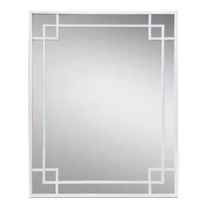 160cm White Mirror With Corner Detail by OneWorld Collection, a Mirrors for sale on Style Sourcebook