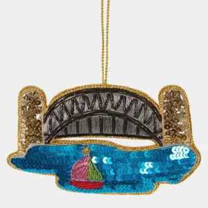 Harbour Bridge Sequin Hanging Decoration by Vixen & Velvet, a Christmas for sale on Style Sourcebook