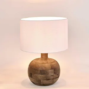 Arum Timber Table Lamp White Shade by MRD Home, a Table & Bedside Lamps for sale on Style Sourcebook