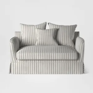 Noosa Hamptons 1.5 Seat Sofa Bed Natural Stripe by OneWorld Collection, a Sofas for sale on Style Sourcebook