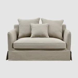 Noosa Hamptons 1.5 Seat Sofa Bed Natural W/White Piping by OneWorld Collection, a Sofas for sale on Style Sourcebook
