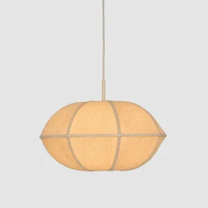 Saucer Pendant Small White/Natural with Electrical cord & fitting by MRD Home, a Pendant Lighting for sale on Style Sourcebook