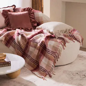 Habitat Lexi Check Extra Large Throw Berry by Habitat, a Throws for sale on Style Sourcebook