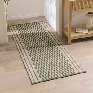 Habitat Finn Mei Reversible Floor Runner Natural Green by Habitat, a Contemporary Rugs for sale on Style Sourcebook