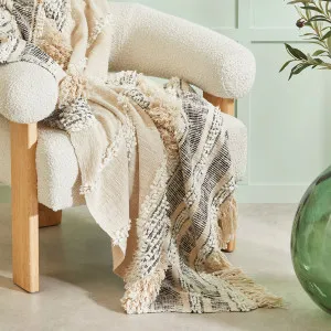 Muse Alby Tufted Throw Black/Natural by Muse, a Throws for sale on Style Sourcebook