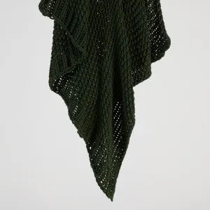 Muse Lucy Knit Cotton Throw Dark Green by Muse, a Throws for sale on Style Sourcebook