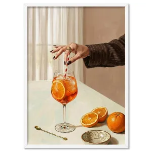 Cocktail Hour | Aperol Spritz - Art Print by Print and Proper, a Prints for sale on Style Sourcebook
