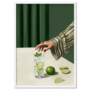 Cocktail Hour | Mojito - Art Print by Print and Proper, a Prints for sale on Style Sourcebook