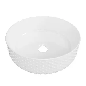 Allure Dimple Ceramic Basin 360mm White Gloss by Timberline, a Basins for sale on Style Sourcebook
