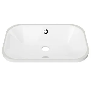 Bodhi Mineral Composite Under Counter Basin 540mm White Gloss by Timberline, a Basins for sale on Style Sourcebook