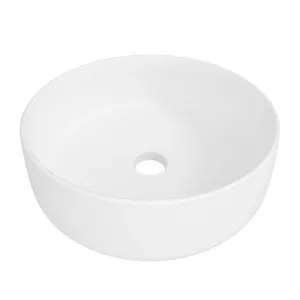 Allure Raked Ceramic Basin 360mm White Matte by Timberline, a Basins for sale on Style Sourcebook