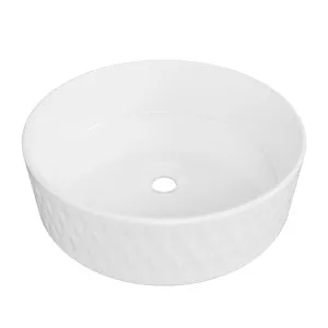 Diamond Ceramic Basin 360mm White Gloss by Timberline, a Basins for sale on Style Sourcebook