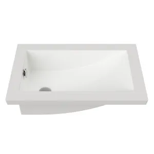 Mini Rectangle Ceramic Under Counter Basin 430mm White Gloss by Timberline, a Basins for sale on Style Sourcebook