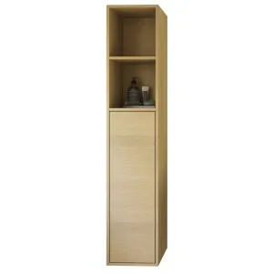 Hudson Duo Tallboy 300mm Wall Hung, Boston Oak by Timberline, a Bathroom Storage Cabinets for sale on Style Sourcebook