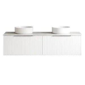 Elwood Vanity 1500mm Double WG Basins SilkSurface AC Top Wall hung, White Satin by Timberline, a Vanities for sale on Style Sourcebook