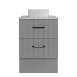Henley Vanity 600mm Centre WG Basin SilkSurface AC Top Floor standing, Steel Grey Satin by Timberline, a Vanities for sale on Style Sourcebook