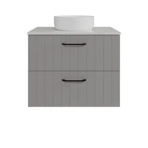 Henley Vanity 750mm Centre WG Basin SilkSurface AC Top Wall hung, Steel Grey Satin by Timberline, a Vanities for sale on Style Sourcebook