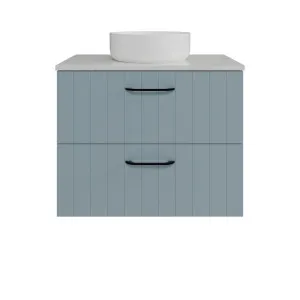 Henley Vanity 750mm Centre WG Basin SilkSurface AC Top Wall hung, Saxby Blue Satin by Timberline, a Vanities for sale on Style Sourcebook